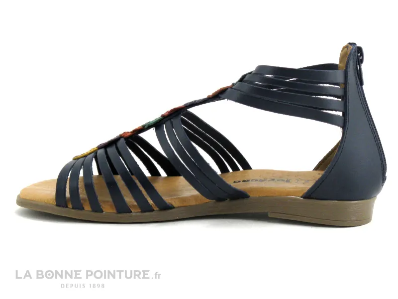 Achat chaussures Jordana Femme Sandale et Nu-pieds, vente Jordana 2735 Bleu marine - Sandale montante Femme