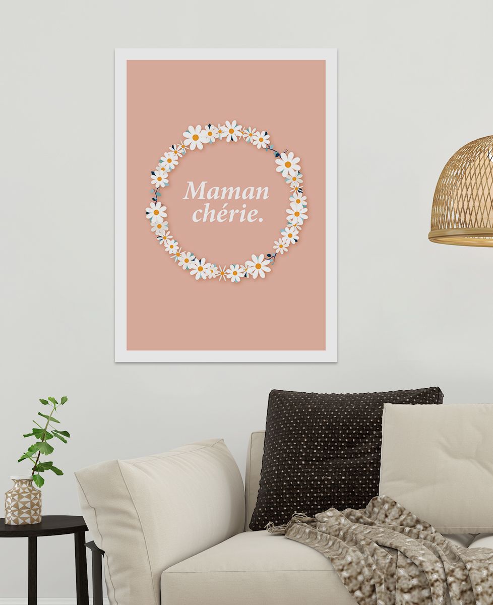 Affiche Maman fleurie