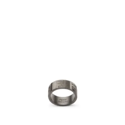 Bague Fendi Shadow - Bague en métal ruthénium | Fendi