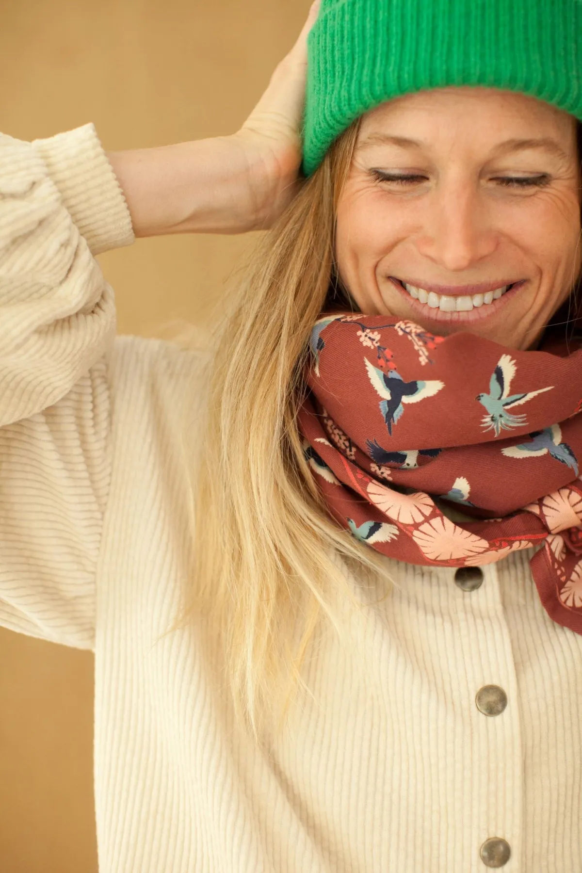 Big Foulard Latika "Cerisier"