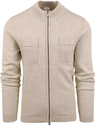 Blue Industry Cardigan Beige Poche de Poitrine KBIW23-M1-san