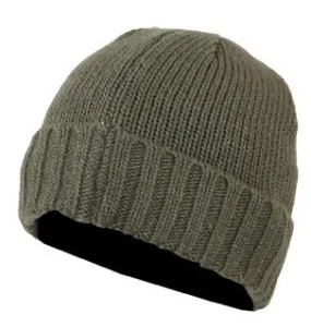 Bonnet kaki tricot laine doublure alpaga SOMLYS