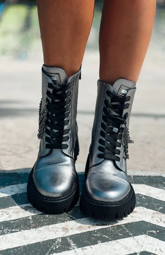 Bottines PORTLAND argentées Meline Bottines Bohèmes 