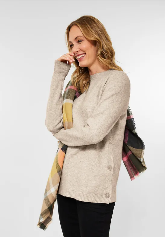 CECIL Pull-over en tricot de couleur unie 