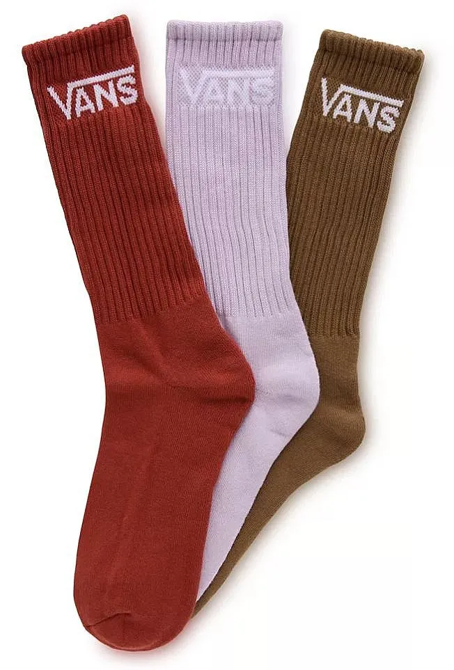 chaussettes Vans Classic Crew 3 Pack - Burnt Henna - men´s