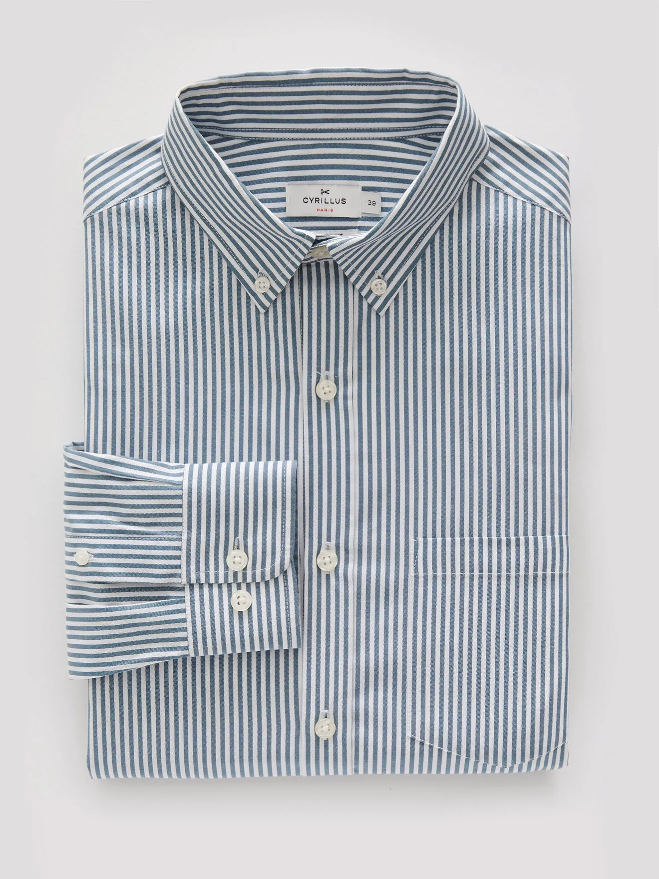 Chemise rayée Regular Fit homme - coton biologique