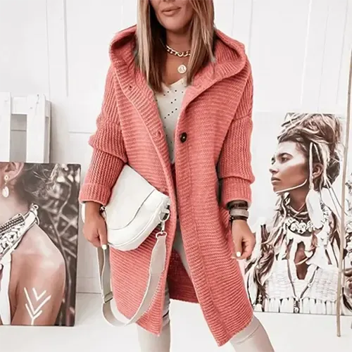 Clare | Cardigan Long D'hiver Pour Femme | Chaud