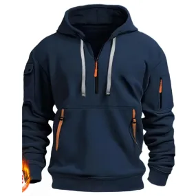 Coddiet | Hommes Semi zip Sweat  Capuche Chaud | Hiver