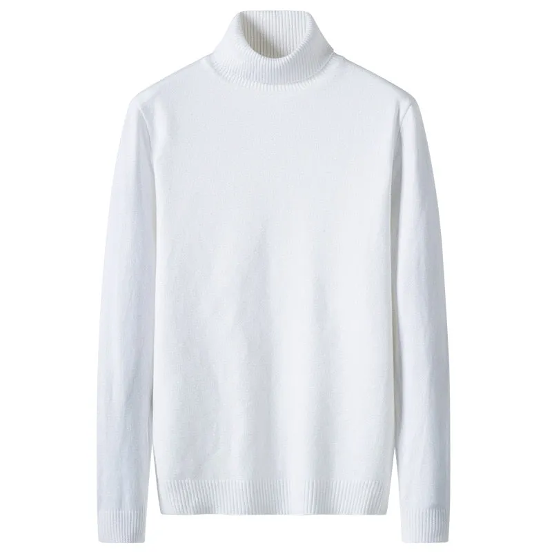 Col Roulé Pull Homme Blanc