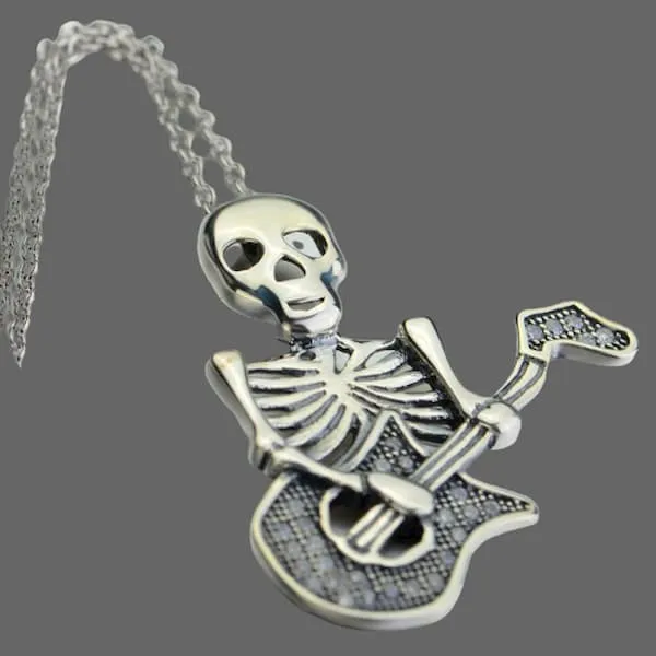 Collier Guitariste Squelette