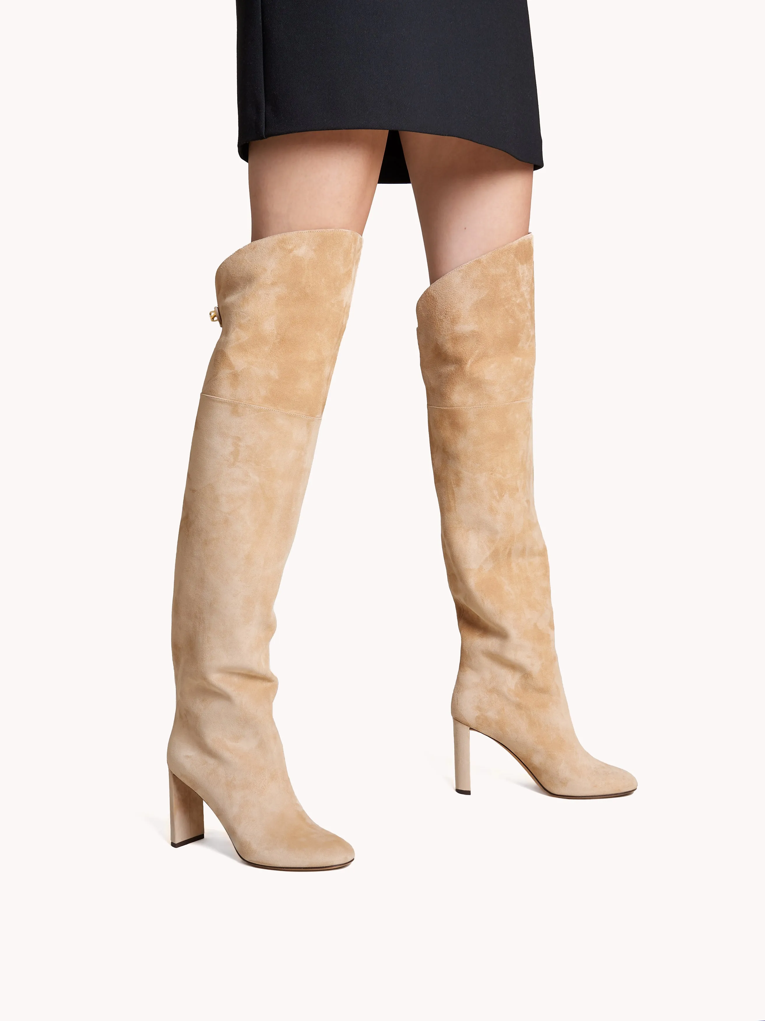 Cuissardes Marylin en daim sable