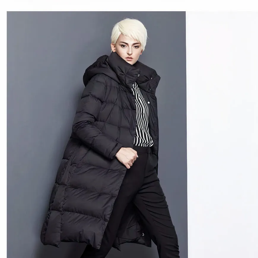 Doudoune longue noire pour femmes • 