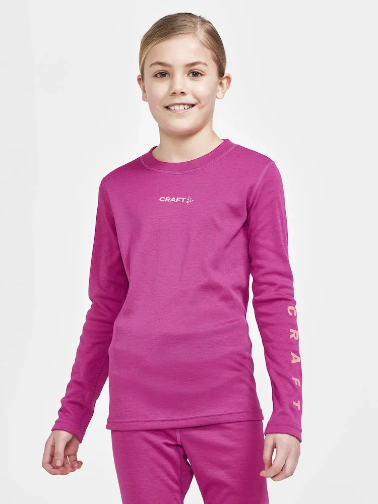 Ensemble de Couche de Base Craft Enfants Core Warm Baselayer Set Jr Roxo-Coral