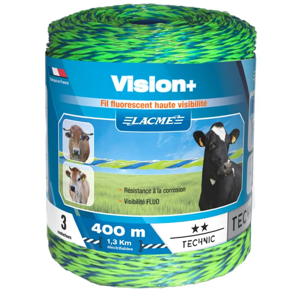 Fil Fluo vision +, fil de clôture Lacmé - Clôture électrique