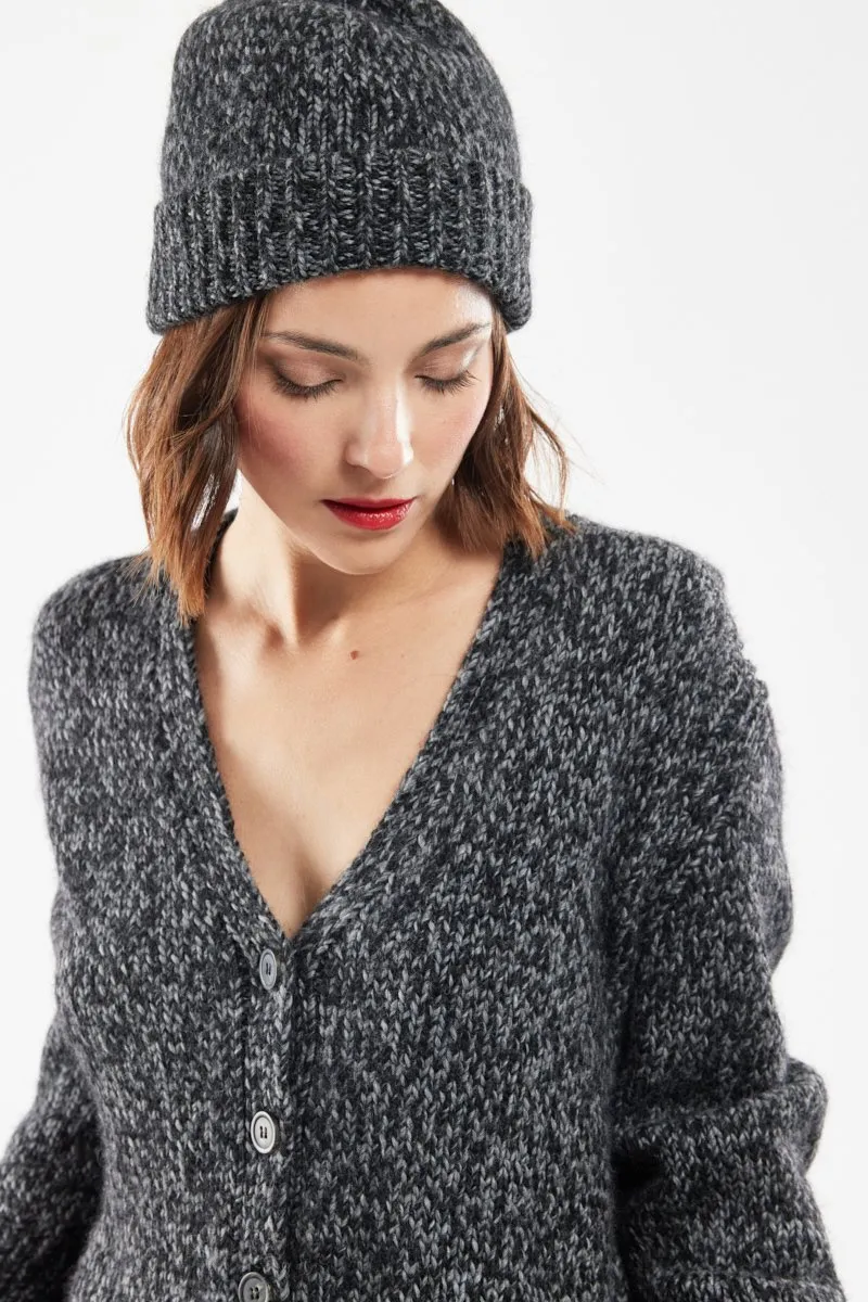 Gilet boutonné - laine et alpaga
