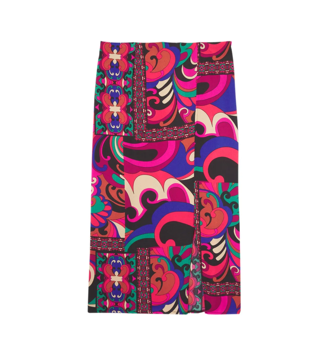Jupe imprimée en satin - Imprimé multicolore