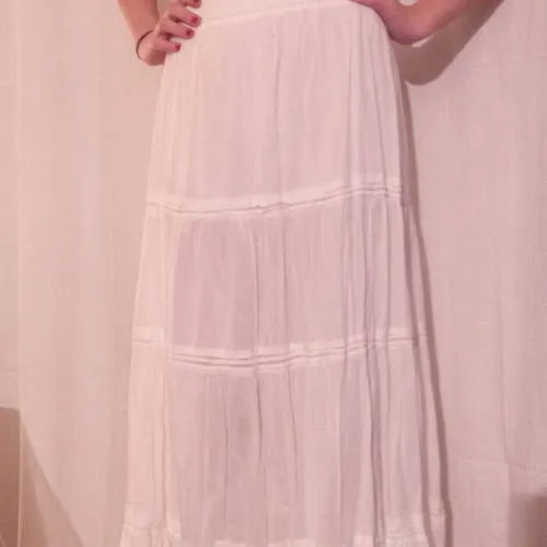 Jupe longue en coton bandes horizontales