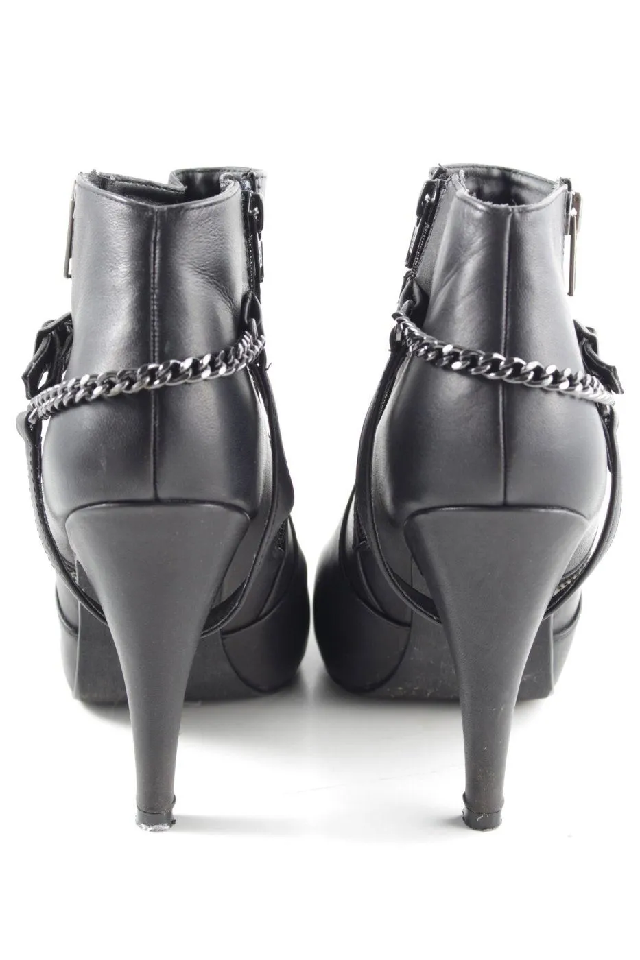 Laura Bottines à fermeture éclair noir élégant