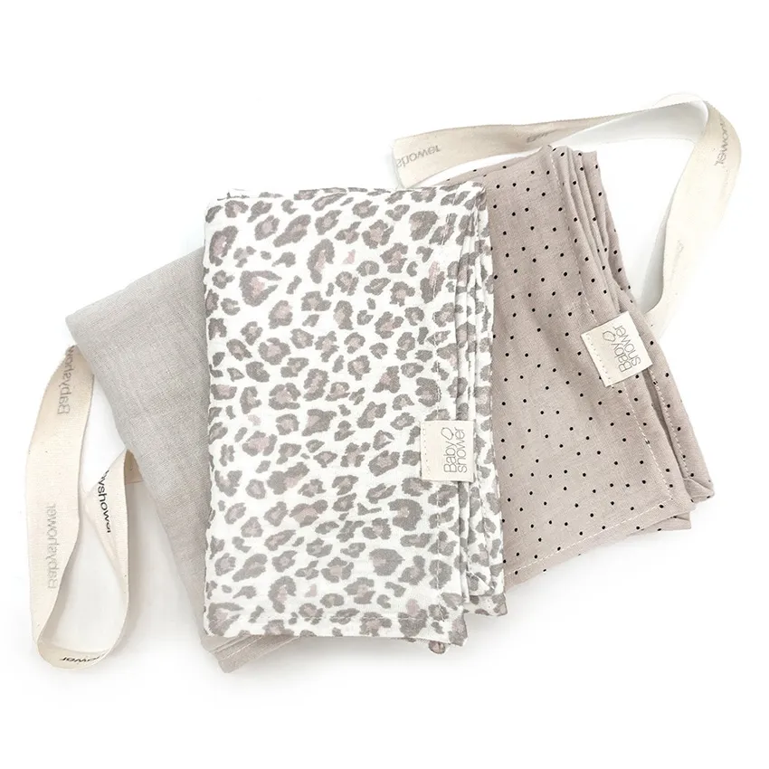 Lot de 3 Mini Langes - Soft Print