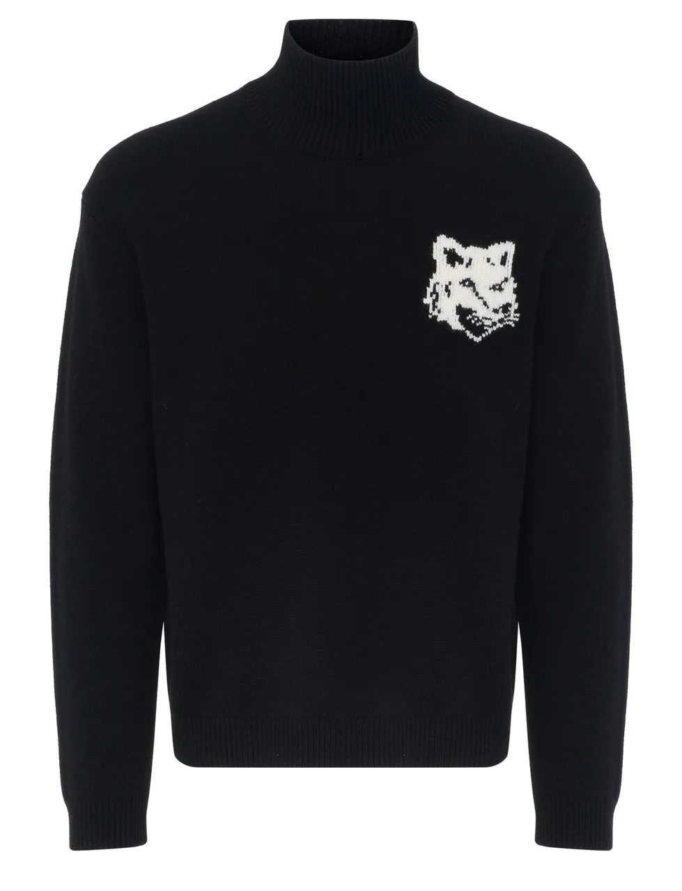 Maison Kitsuné Pull tricoté Comfort en noir