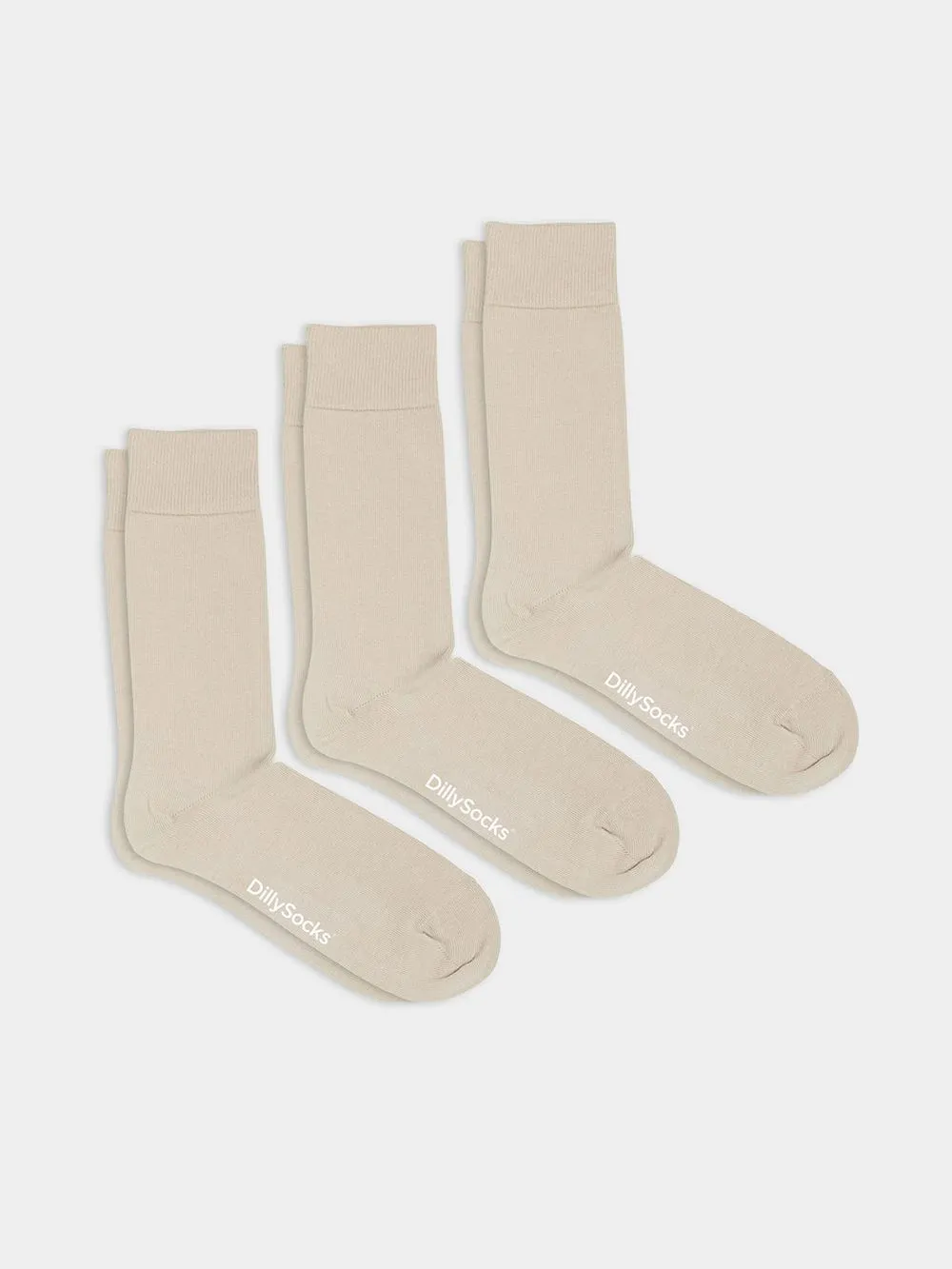Pack 3 paires chaussettes en coton bio | beige "smooth nude sand'