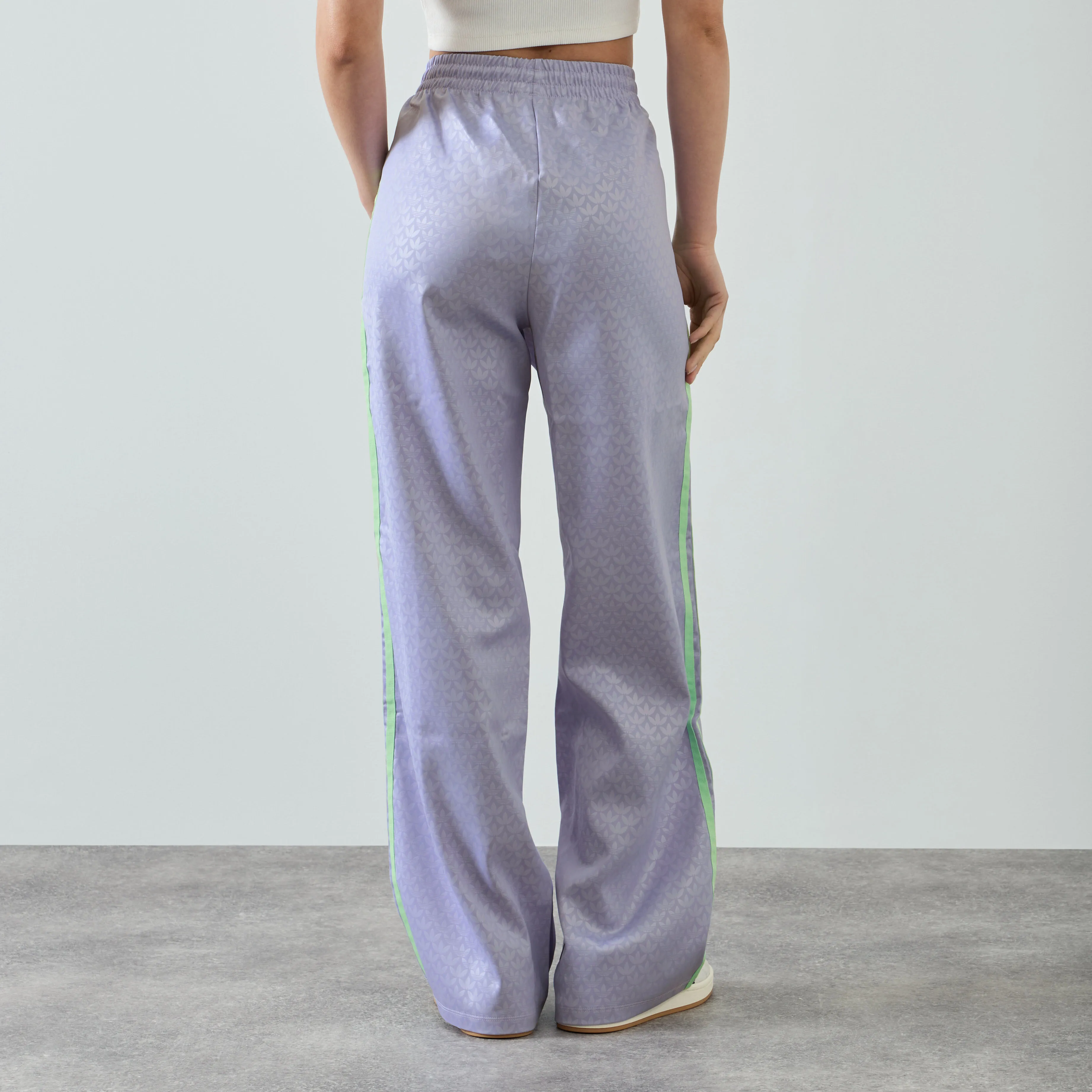 PANT JOGGER WIDE LEG MONOGRAM SATIN