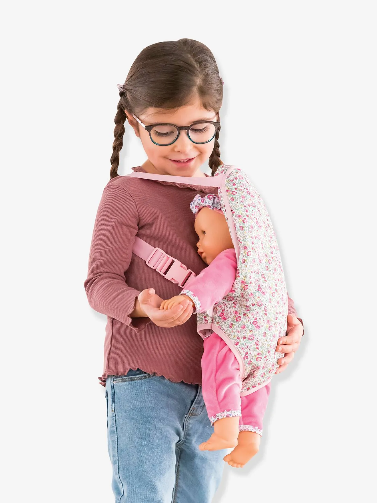 Porte-bébé Fleuri - COROLLE rose bonbon - Corolle