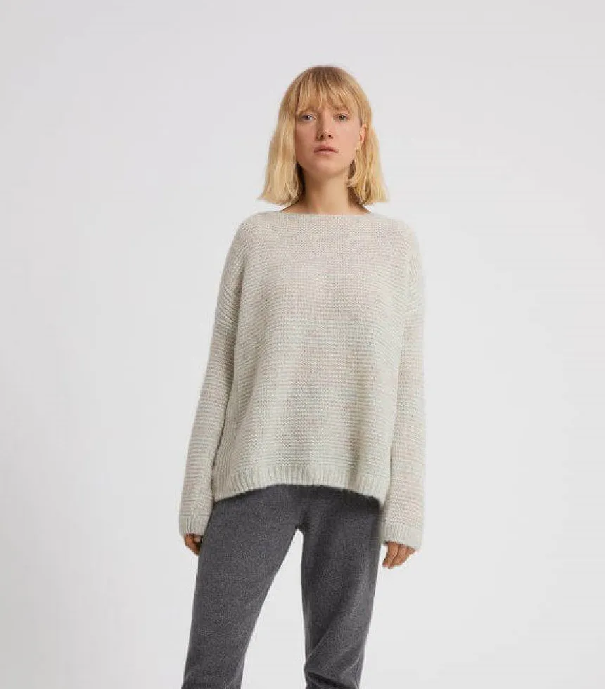 Pull pour femme en laine d'Alpaga Sage Oatmilk