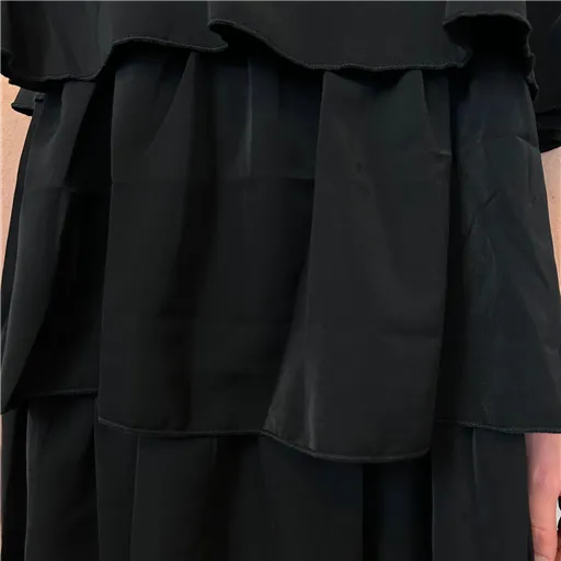 Robe Charleston Unie Noire - Bleu Clair