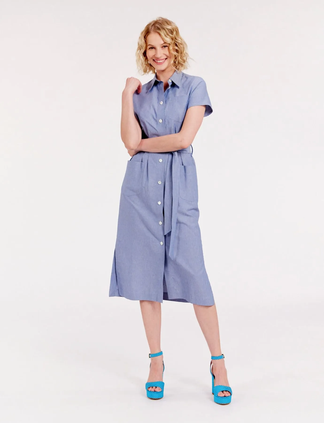 Robe Ethel droite bleue