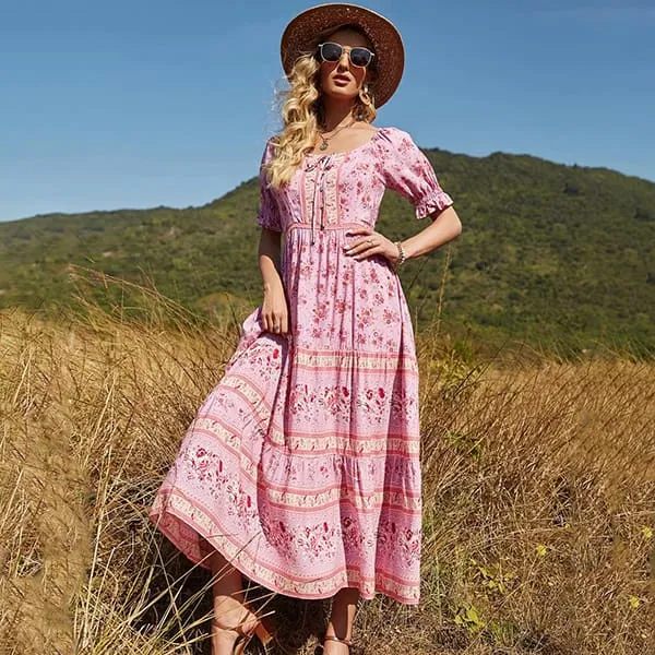 Robe Longue Fleurie Fille