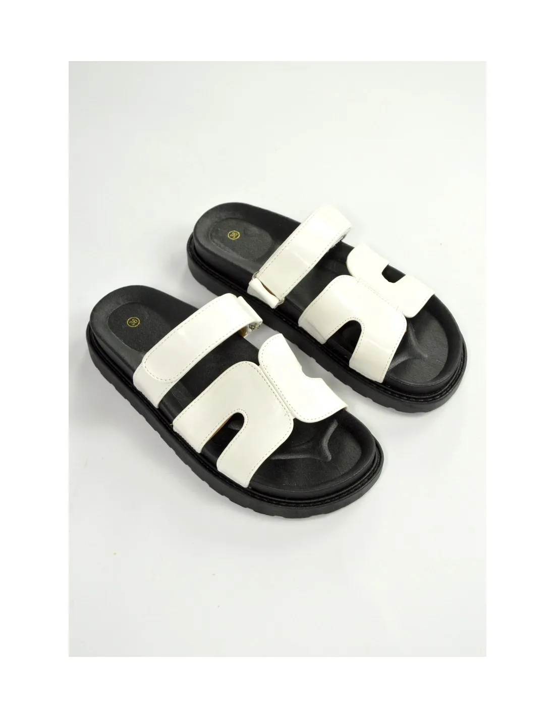 Sandale  plateforme- femme- blanc