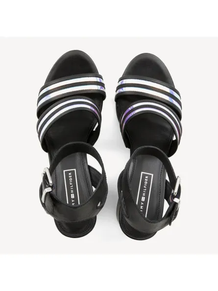 Sandales à talon avec détails holographiques Tommy Hilfiger