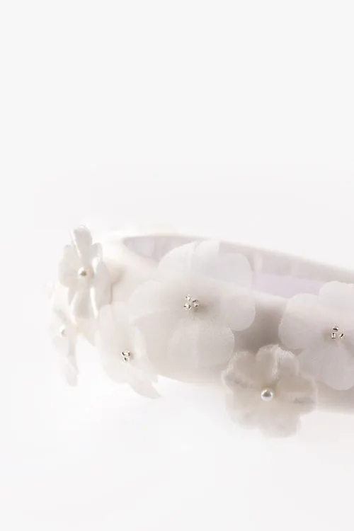 Serre-tête fleur de mariée Grace