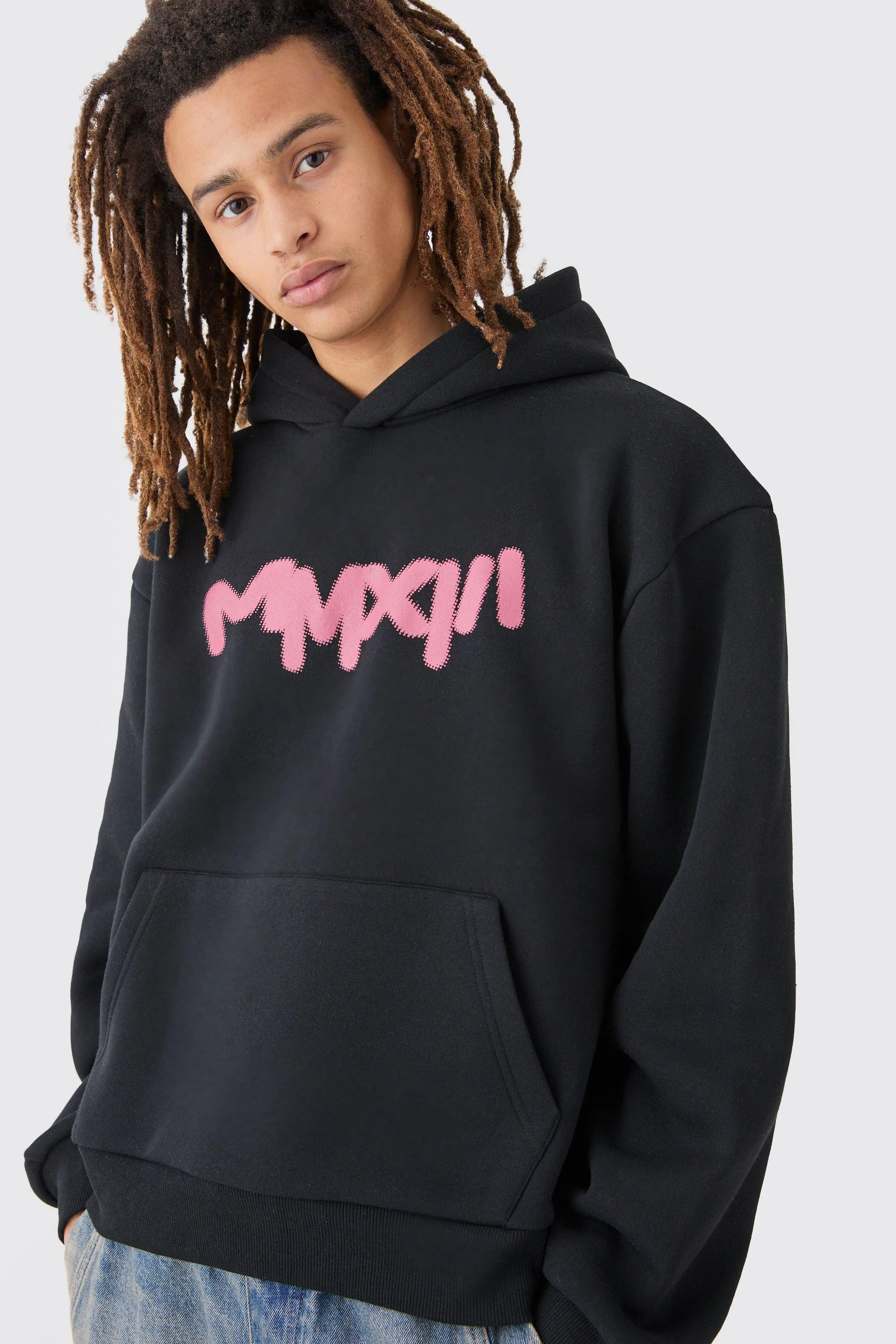 Sweat à capuche oversize fleuri