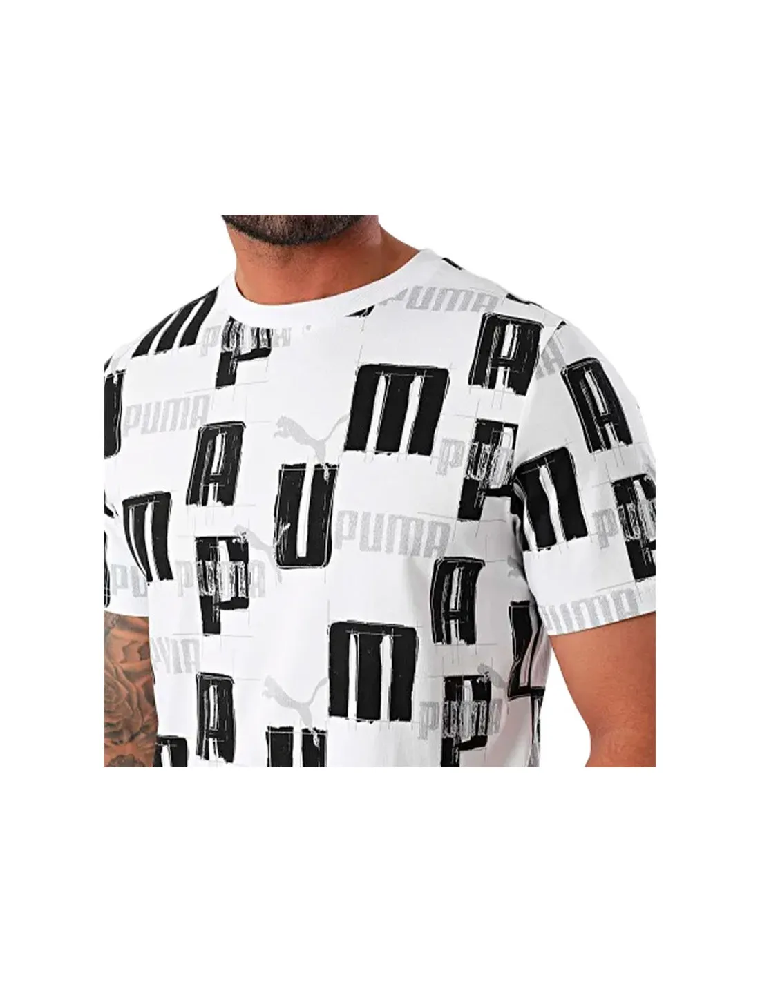 T-shirt Puma Essentials+ Logo LAB Homme Blanc