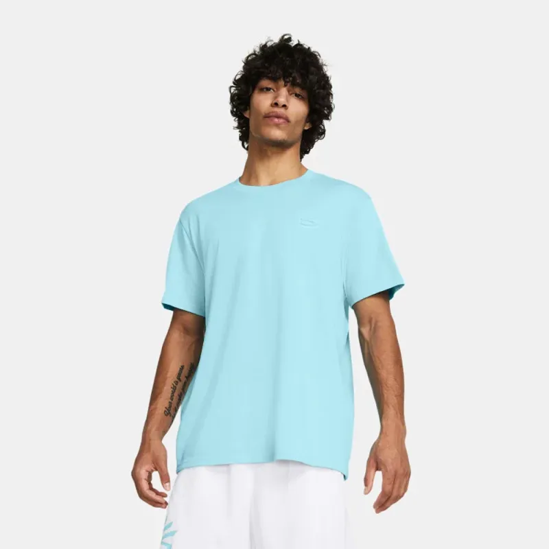 T-SHIRT STEPHEN CURRY EMBOSS UNDER ARMOUR BLEU CIEL