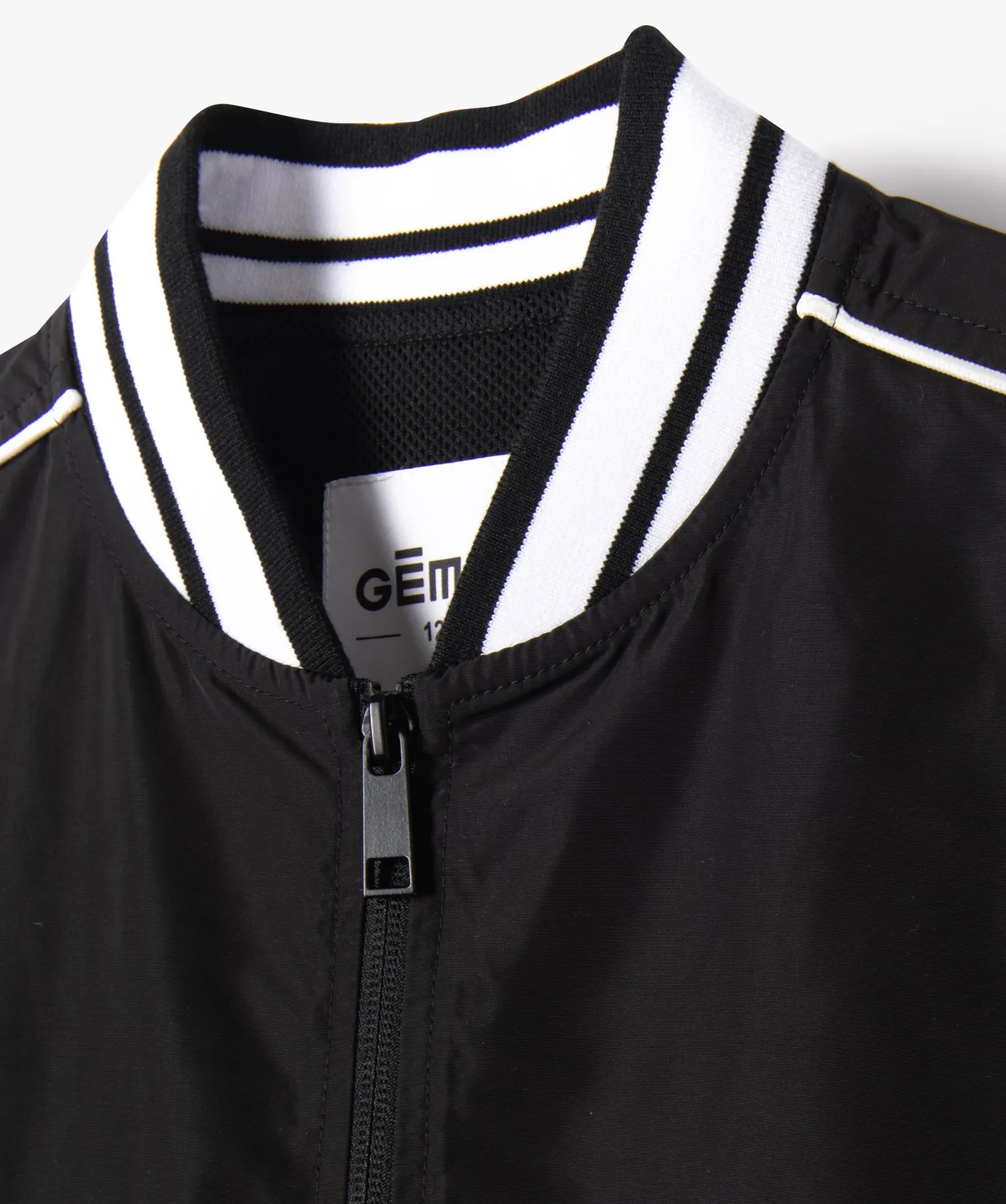 Veste zippée look sportswear garçon noir